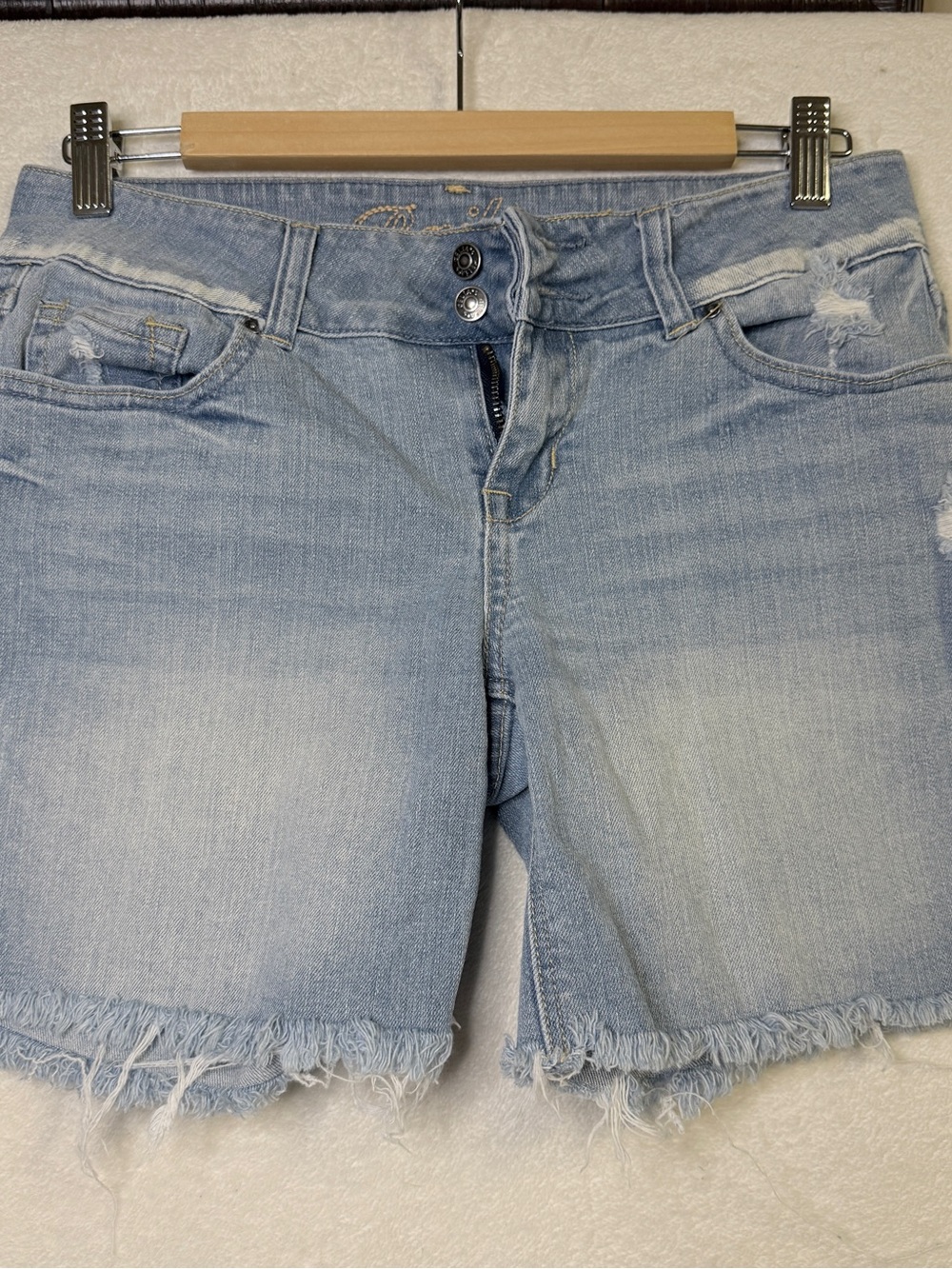 dELiA*s Light Blue Frayed Hem Denim Shorts